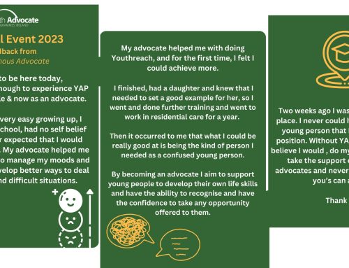 Looking back at YAP in 2023: Feedback from a former YAP young person and current advocate